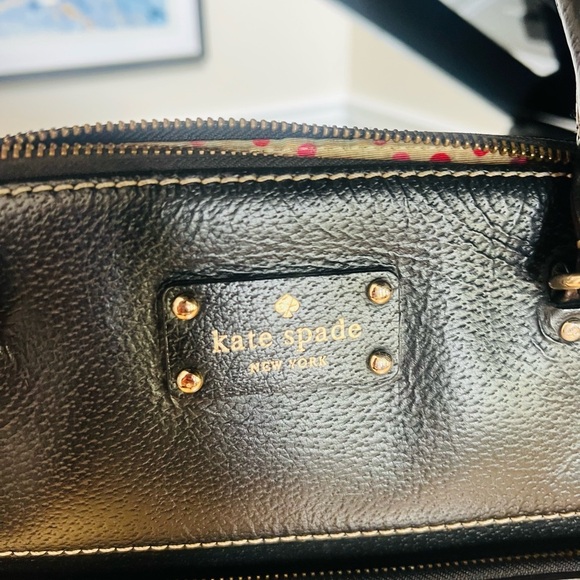 Kate Spade Elegant Black Leather Satchel - Picture 3 of 8